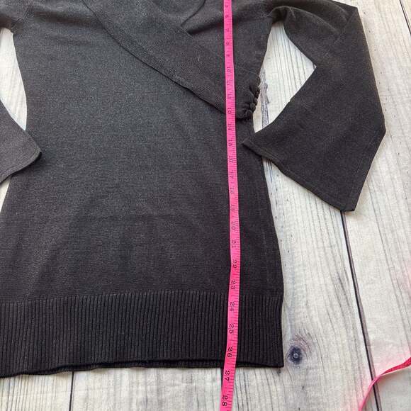Arden B Sweater Dress Size S Black Cowl Neck Long Bell Sleeves Y2K - Picture 5 of 9